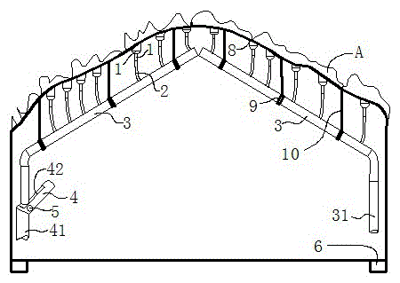 Drainage method and device for calcium deposits in underground powerhouses