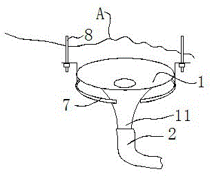 Drainage method and device for calcium deposits in underground powerhouses