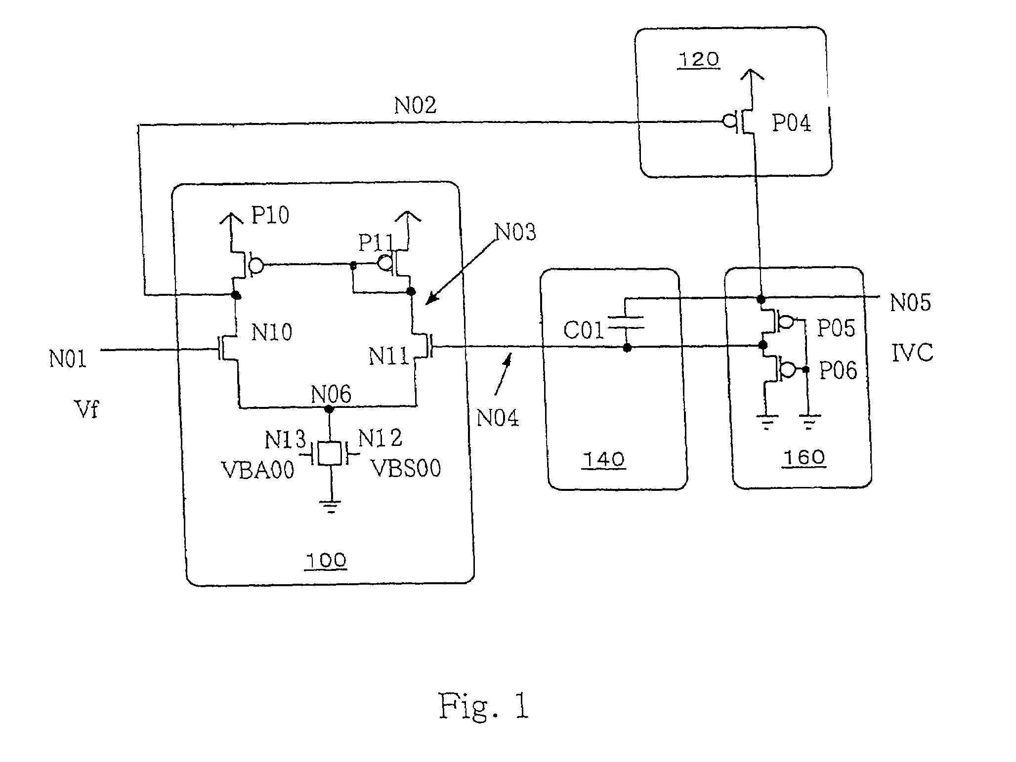 Internal step-down power supply circuit