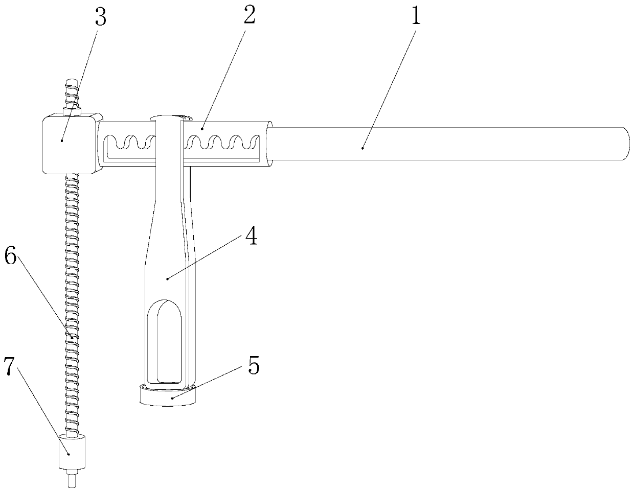 Piston type compressor air valve disassembling and assembling tool capable of achieving force counteracting fastening