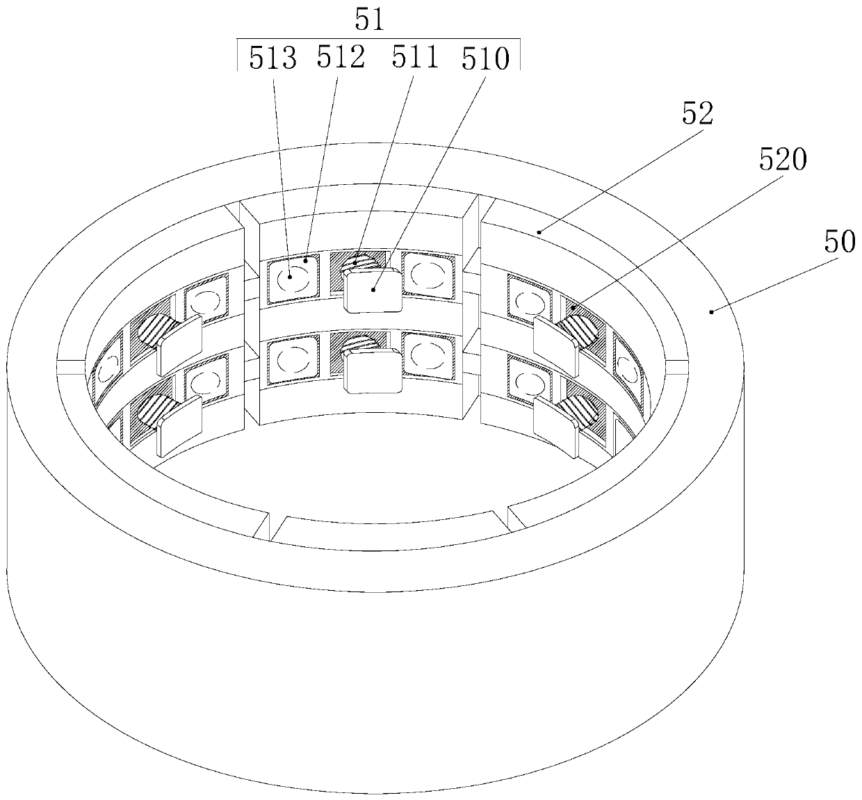 Piston type compressor air valve disassembling and assembling tool capable of achieving force counteracting fastening