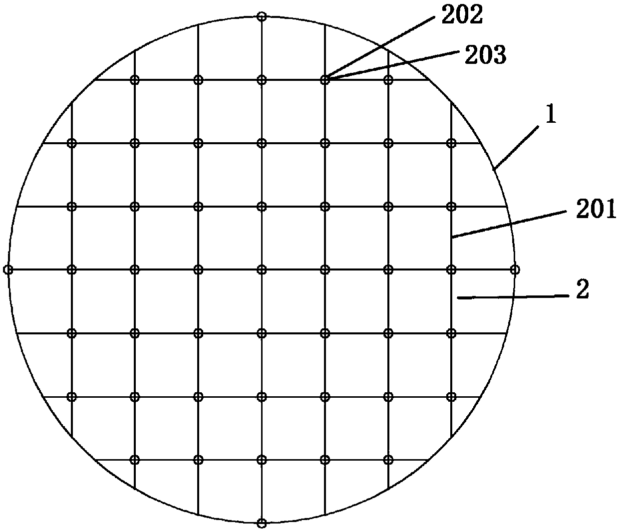 Superconducting magnetic fluid flowmeter internally provided with grilles