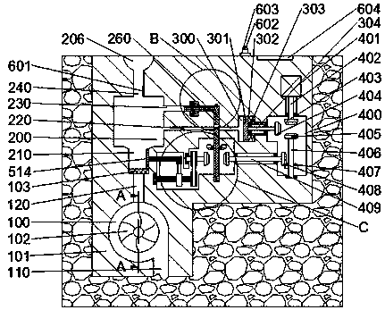 Anti-blocking water seepage treatment structure for foundation bottom plate surface and construction method thereof