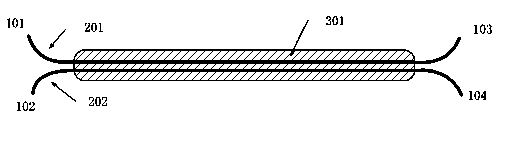 Long-distance weak-coupling optical fiber coupler and application thereof