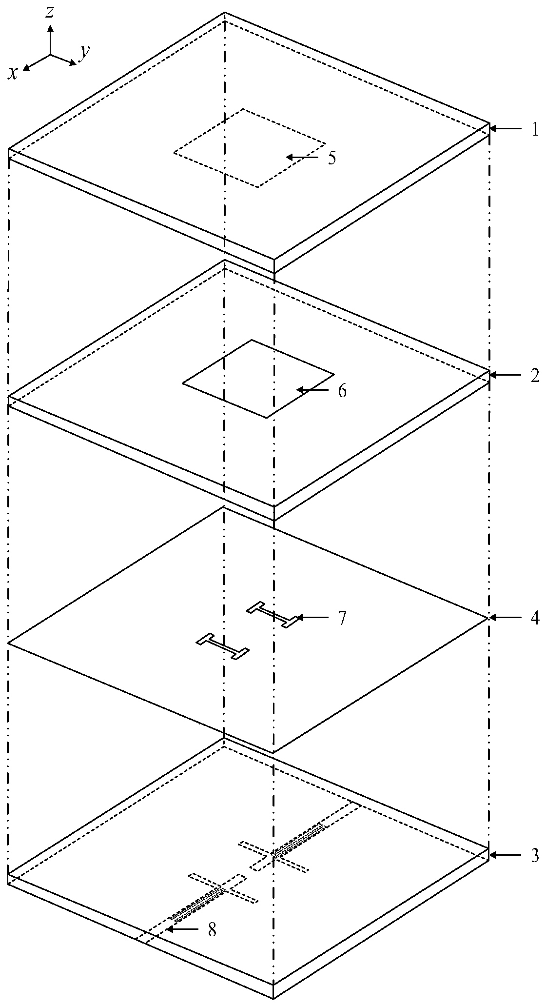 Broadband differentially fed microstrip filter antenna