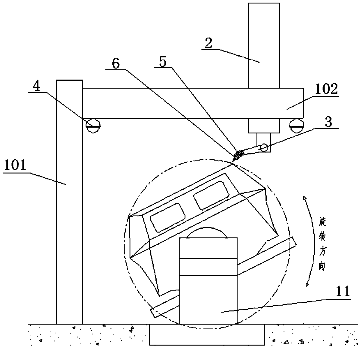 Visualization system for welding robot and using method of visualization system