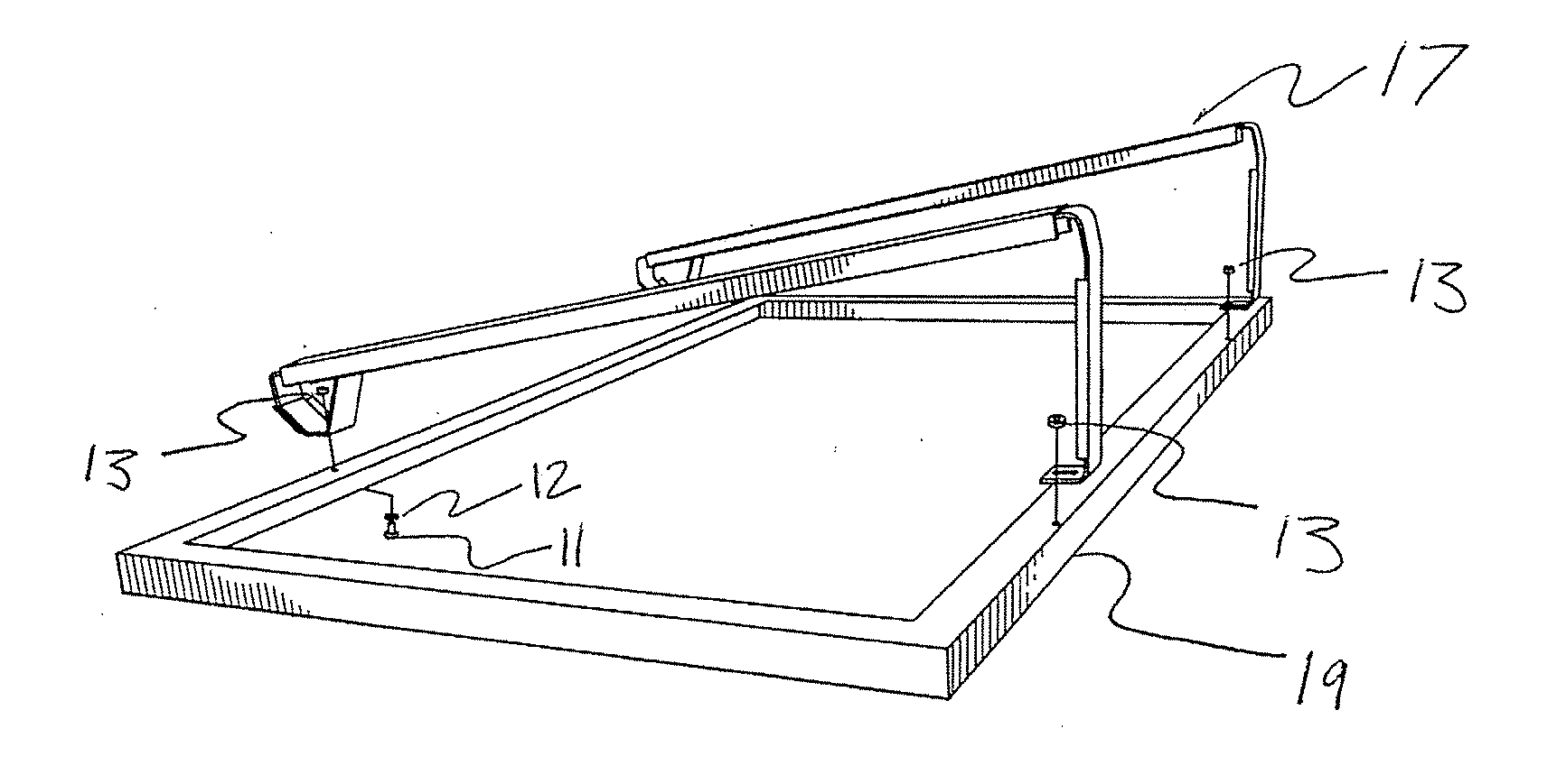 System and method of mounting a removable and adjustable photovoltaic ballast frame device