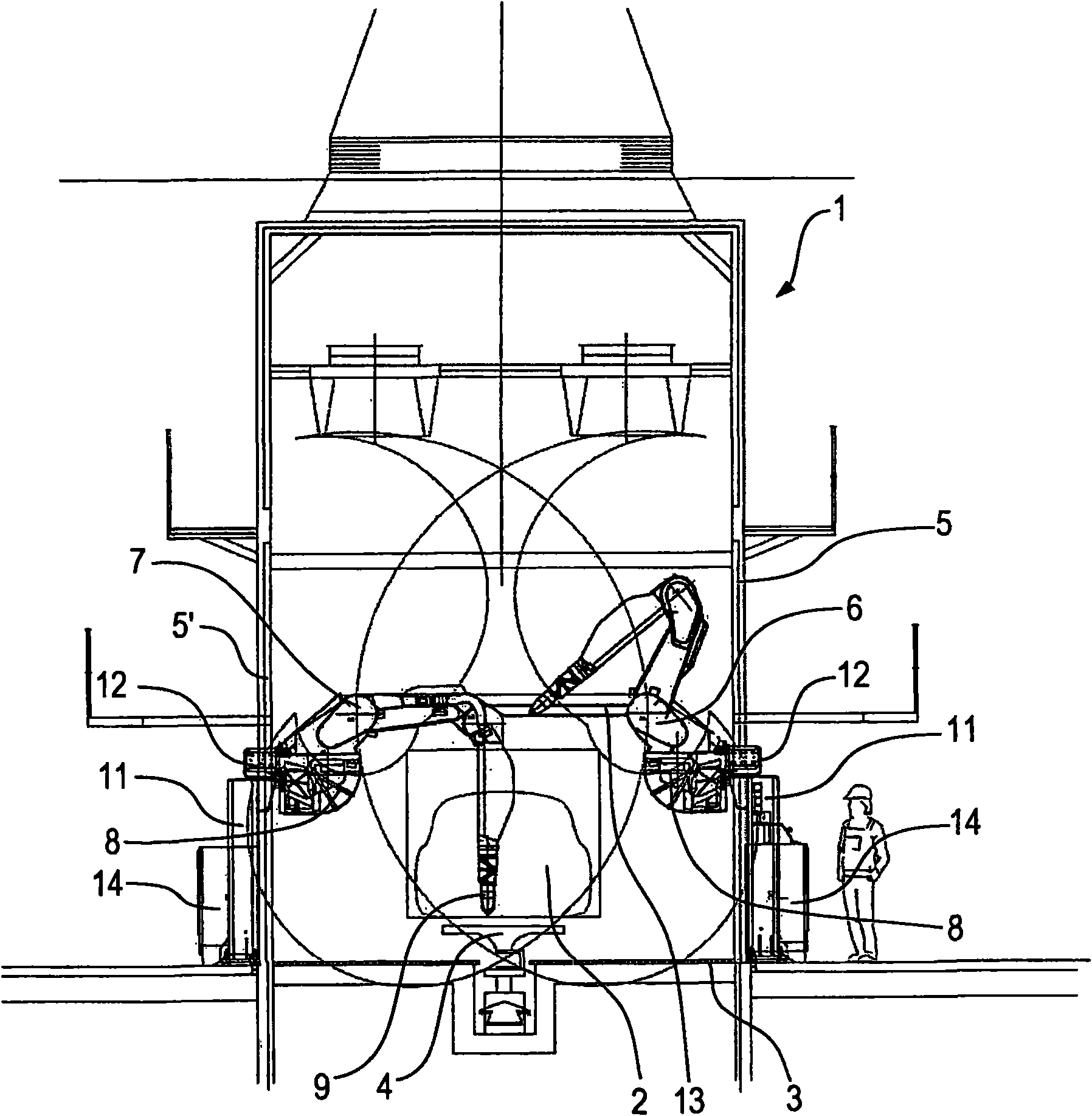 Coating system and method for the series coating of workpieces