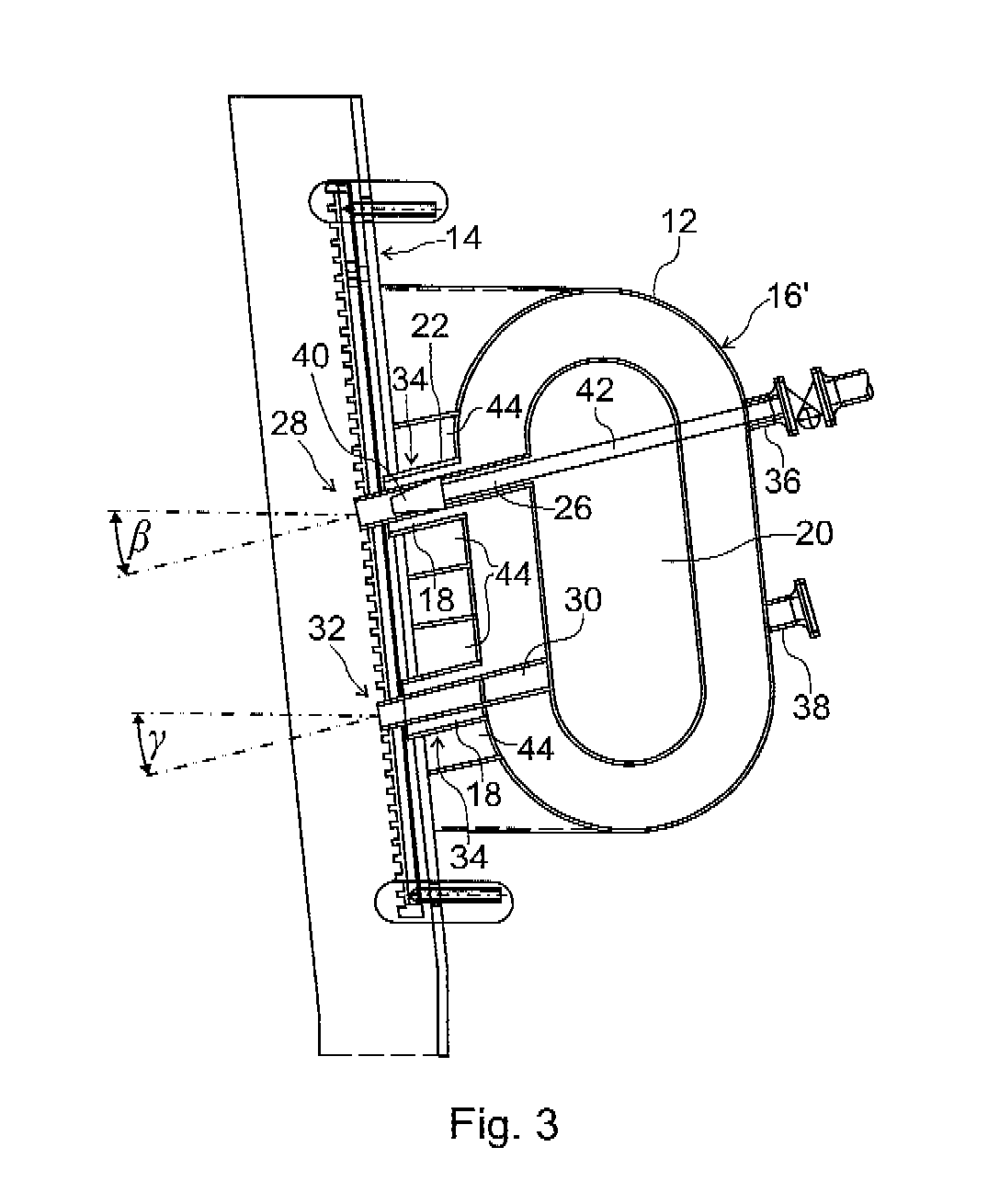 Bustle pipe arrangement