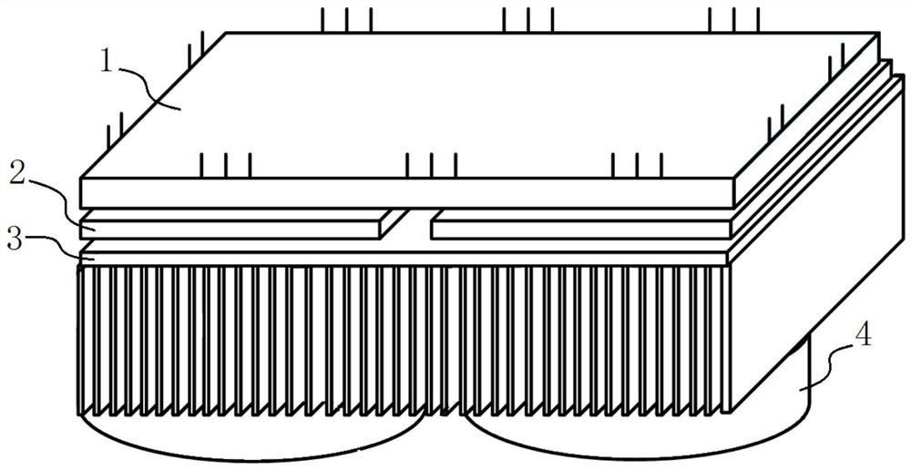 Heat dissipation device of semiconductor power device, control method of heat dissipation device, motor and household appliance