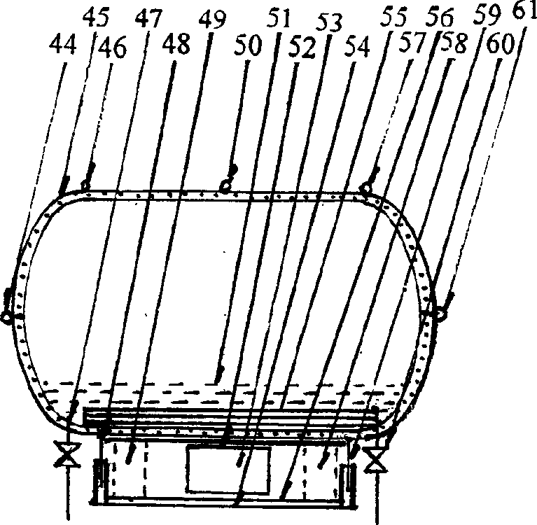 Non-failure biogas fermentation tank and biogas liquefied fuel and bio-compound fertilizer producing method