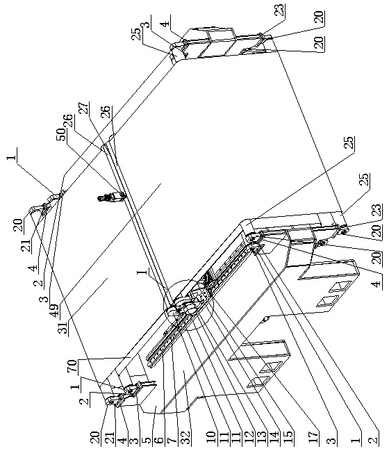 Follow-up conveying device of laser processing equipment for continuous cutting