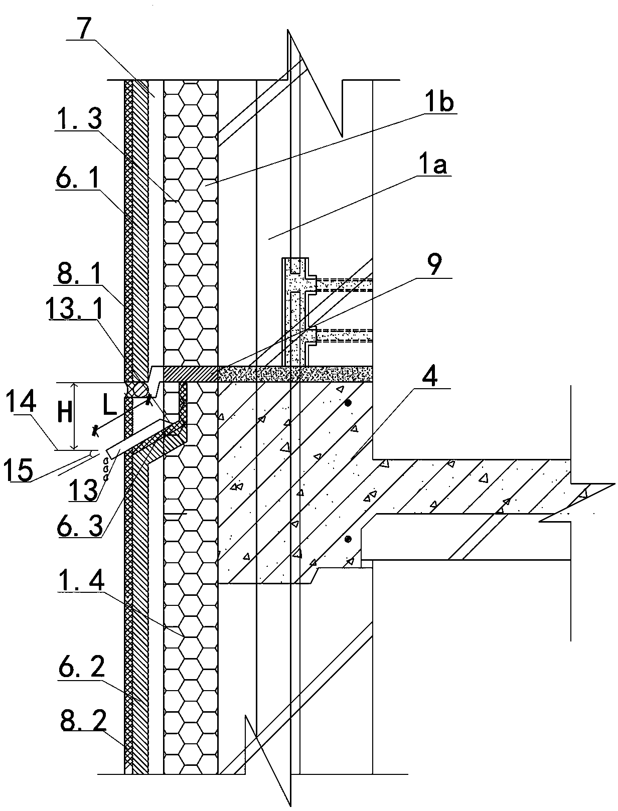 A construction method of prefabricated exterior concrete joint structure of prefabricated exterior walls