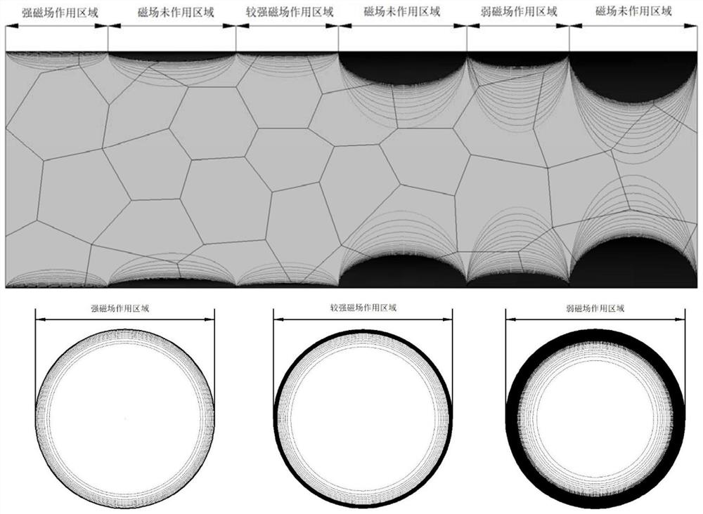 Electromagnetic depth control steel surface chemical treatment device and method thereof