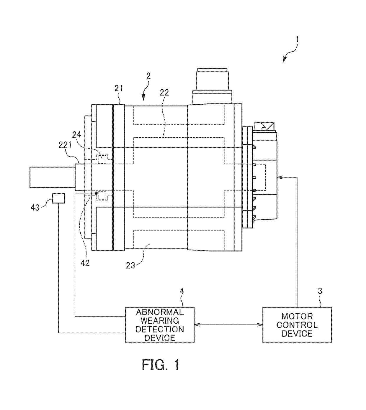Abnormal wearing detection device for seal members and rotor device