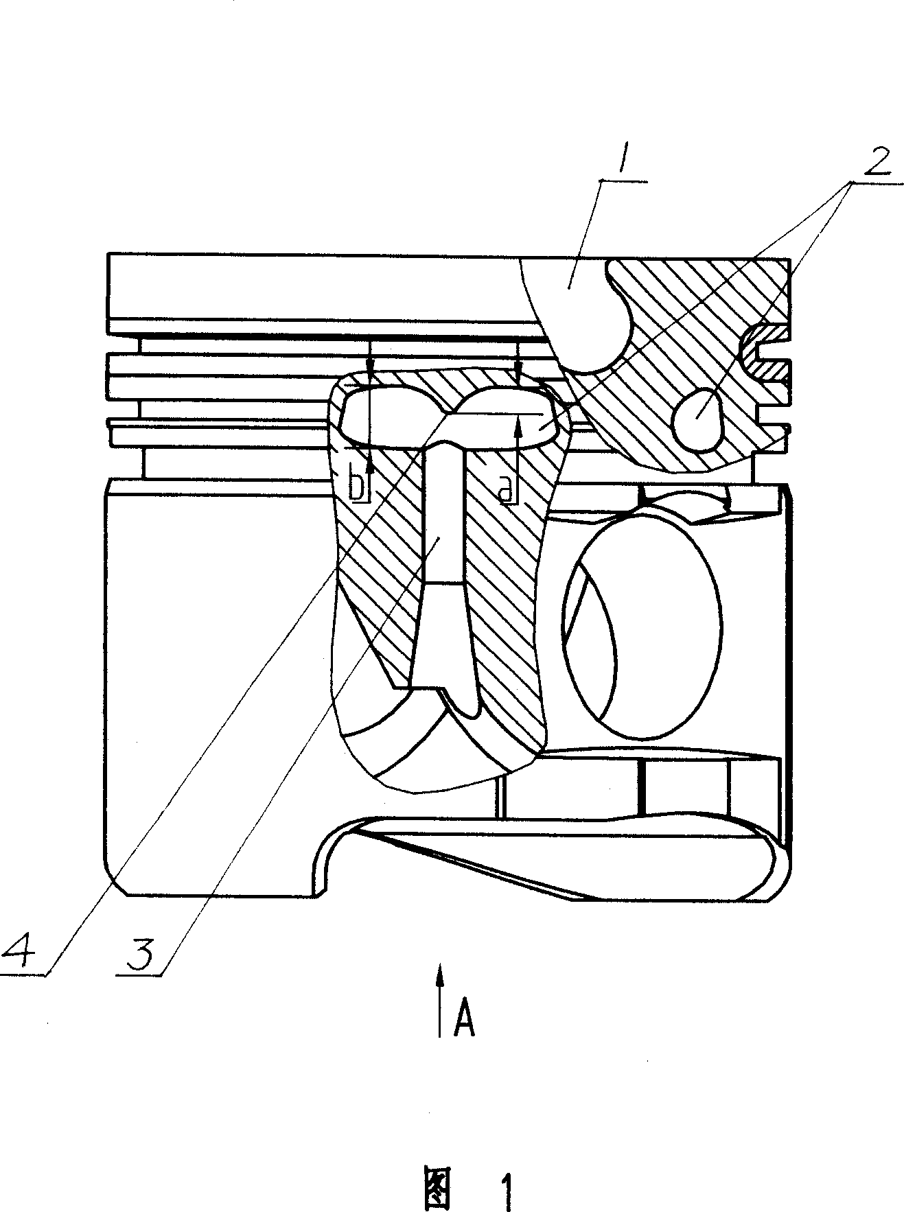 High efficiency chilled high intensification piston of diesel engine