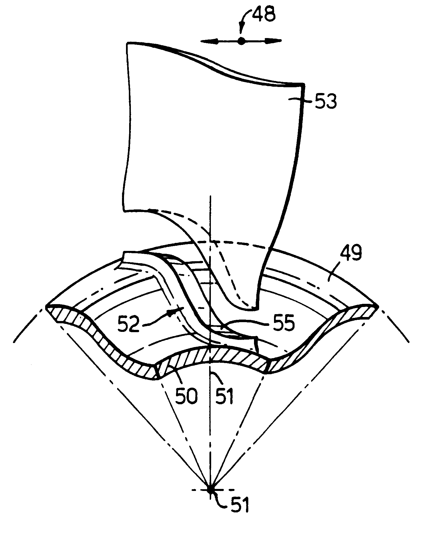 Disk for a blisk rotary stage of a gas turbine engine