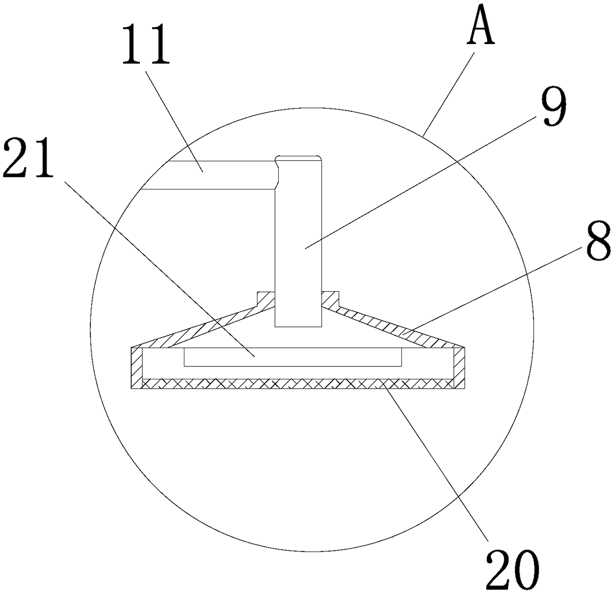 Yard lamp with function of adjusting angle of lamp pole support