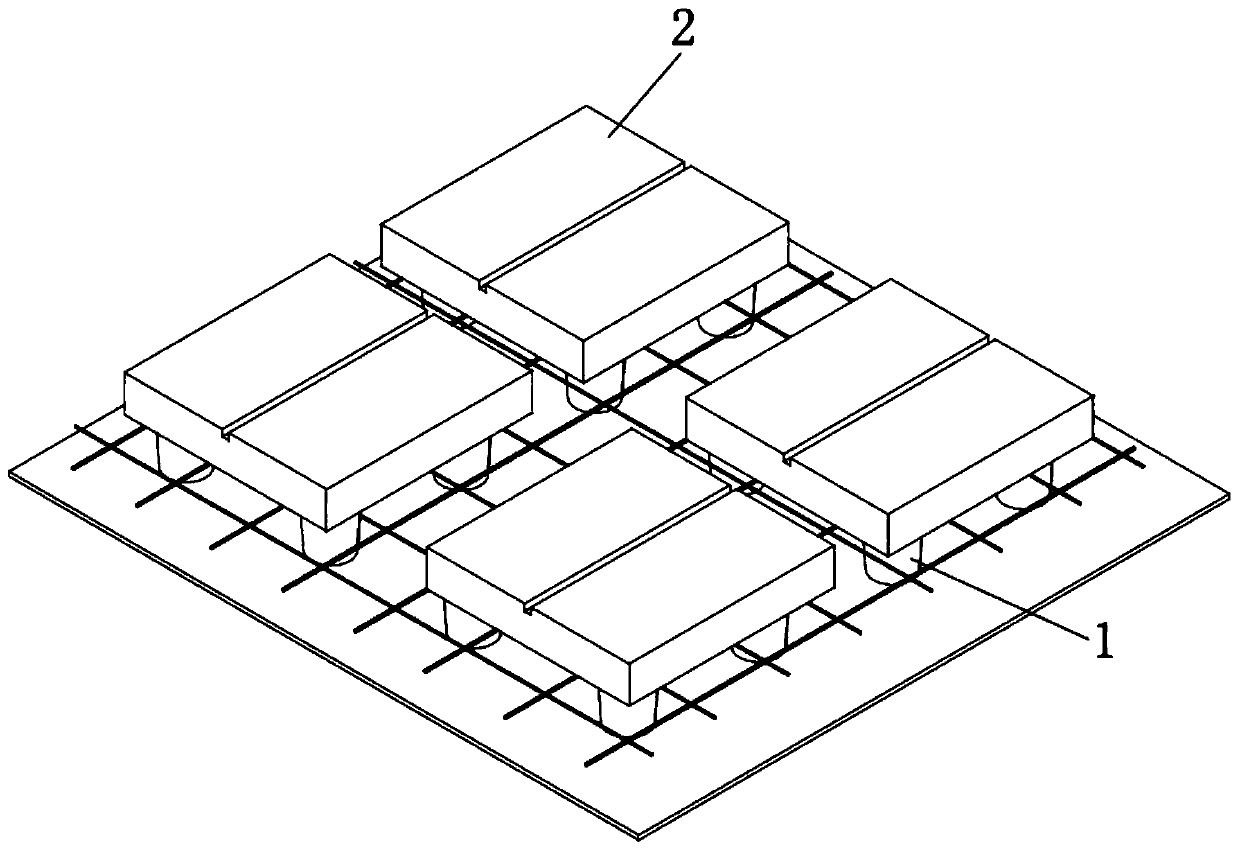 Box formwork construction method of assembly type box formwork hollow floor