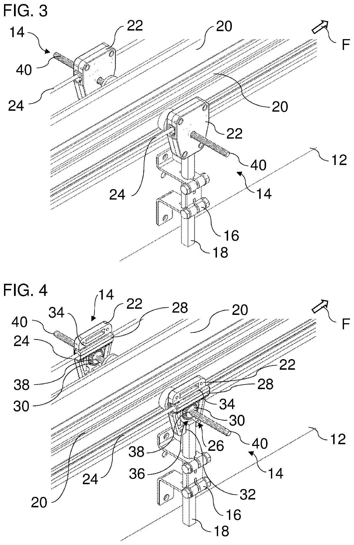 Device for adjusting a guide width of a conveyor
