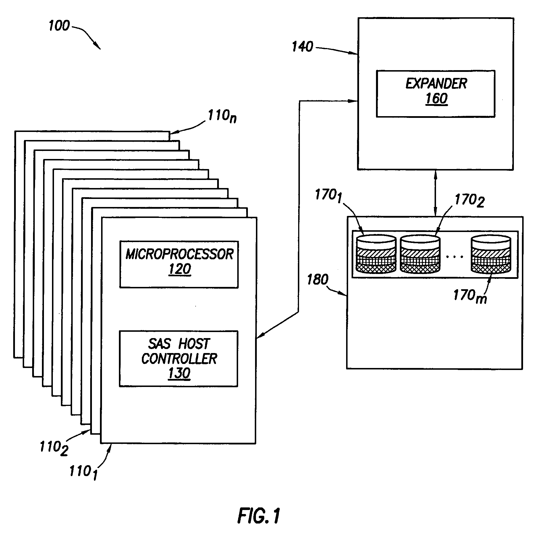 Method for host bus adapter-based storage partitioning and mapping across shared physical drives