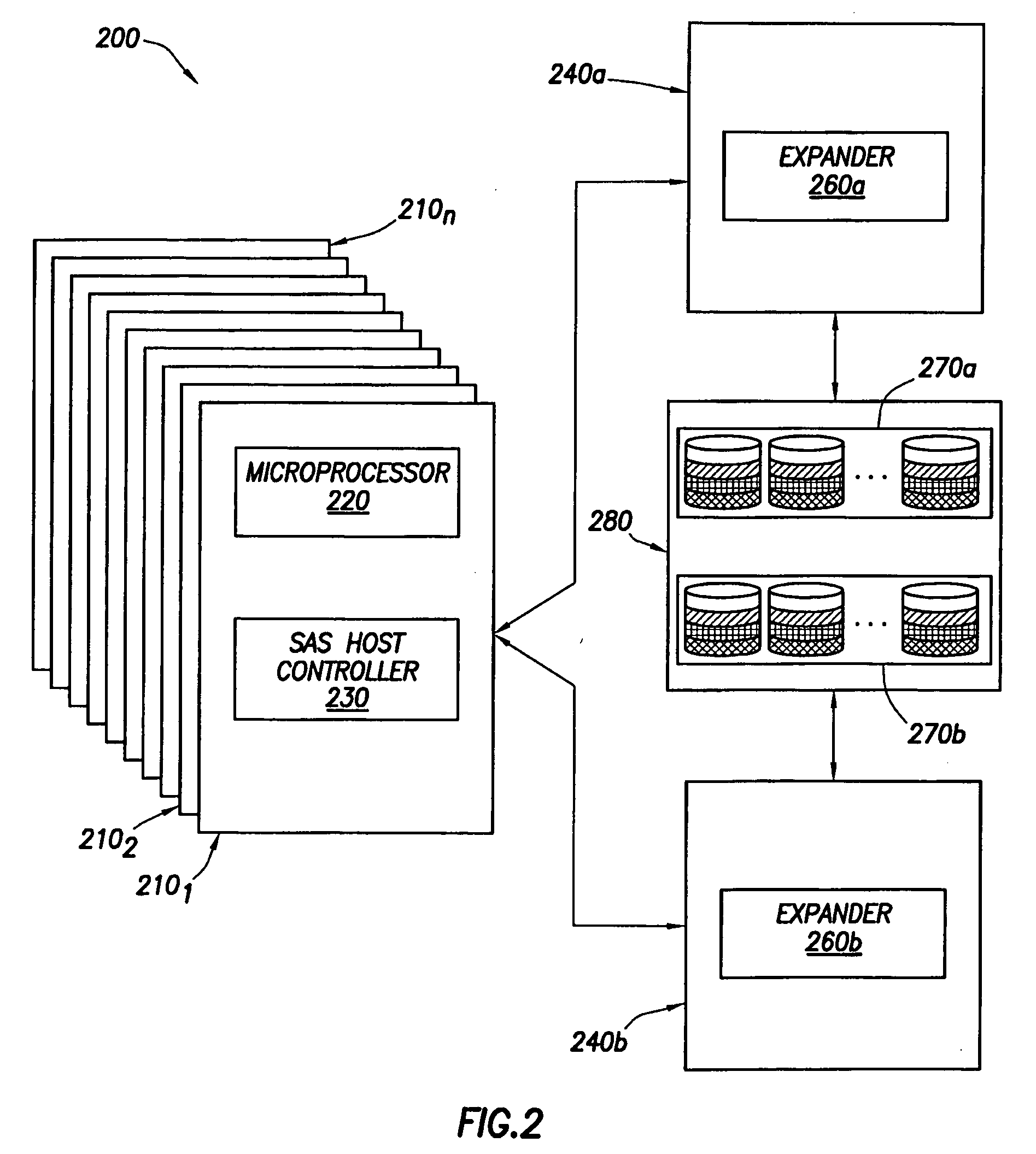 Method for host bus adapter-based storage partitioning and mapping across shared physical drives