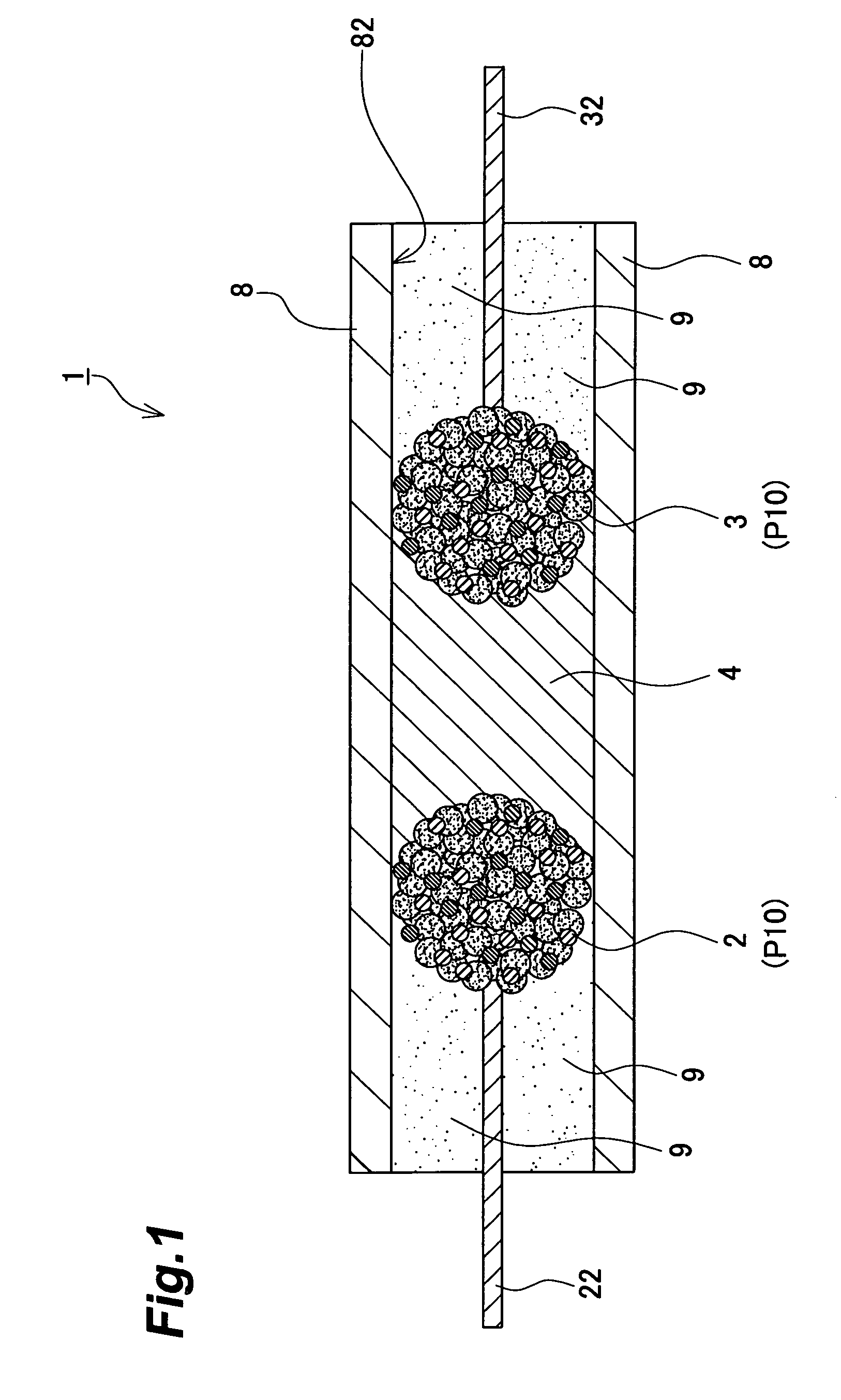 Electrochemical device having opposing electrodes
