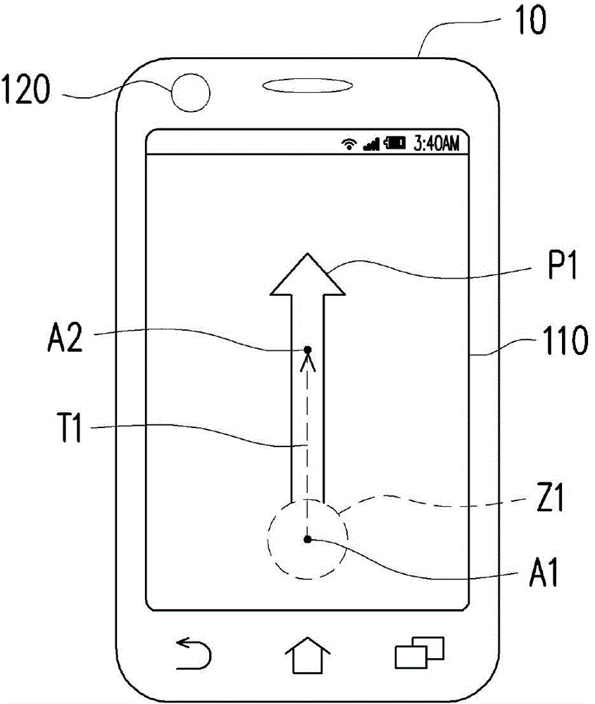 Portable electronic device and touch operation method thereof