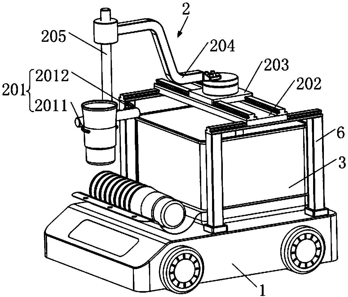 Automatic garbage collection device and automatic garbage collection method