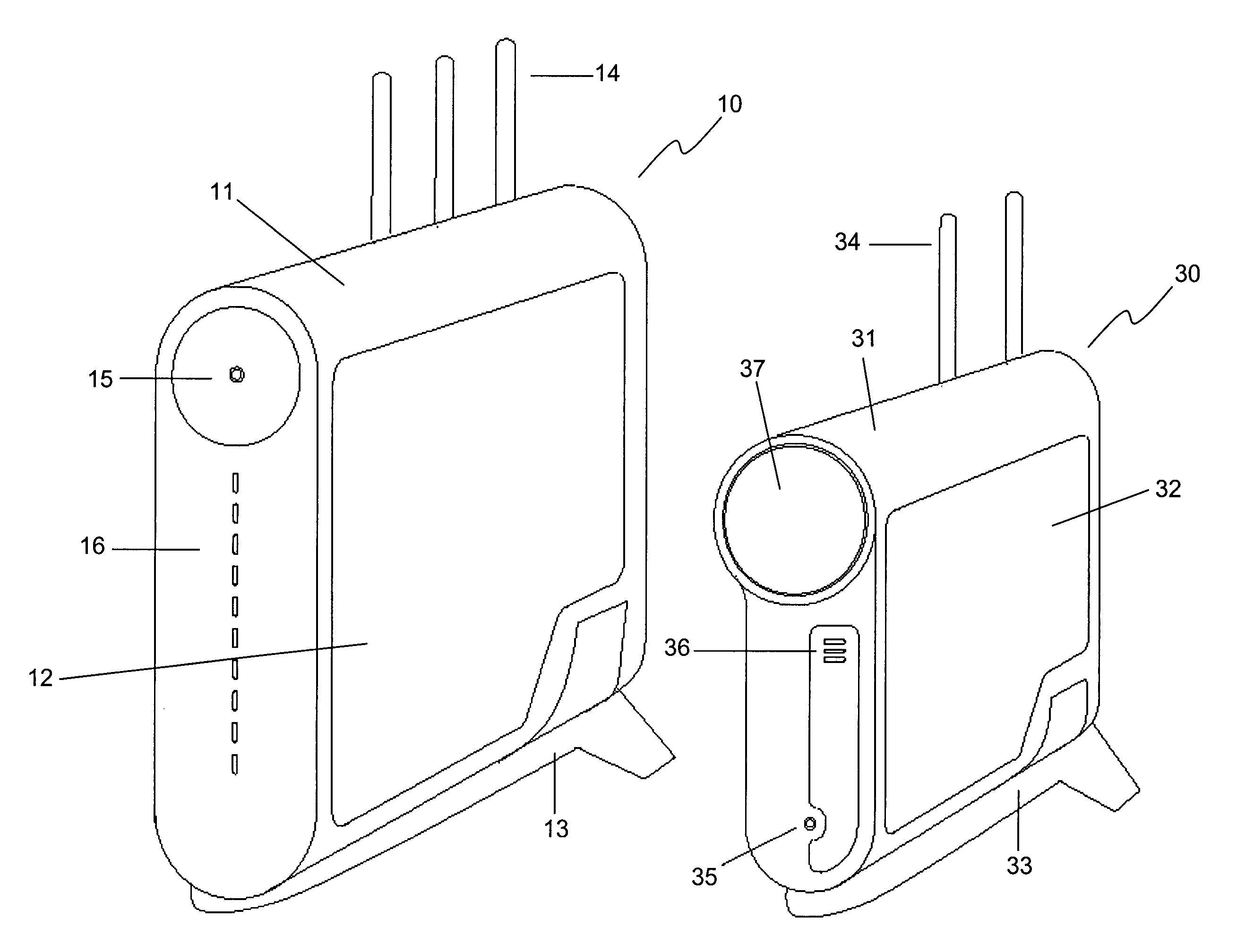 Wireless video surveillance system and method with external removable recording