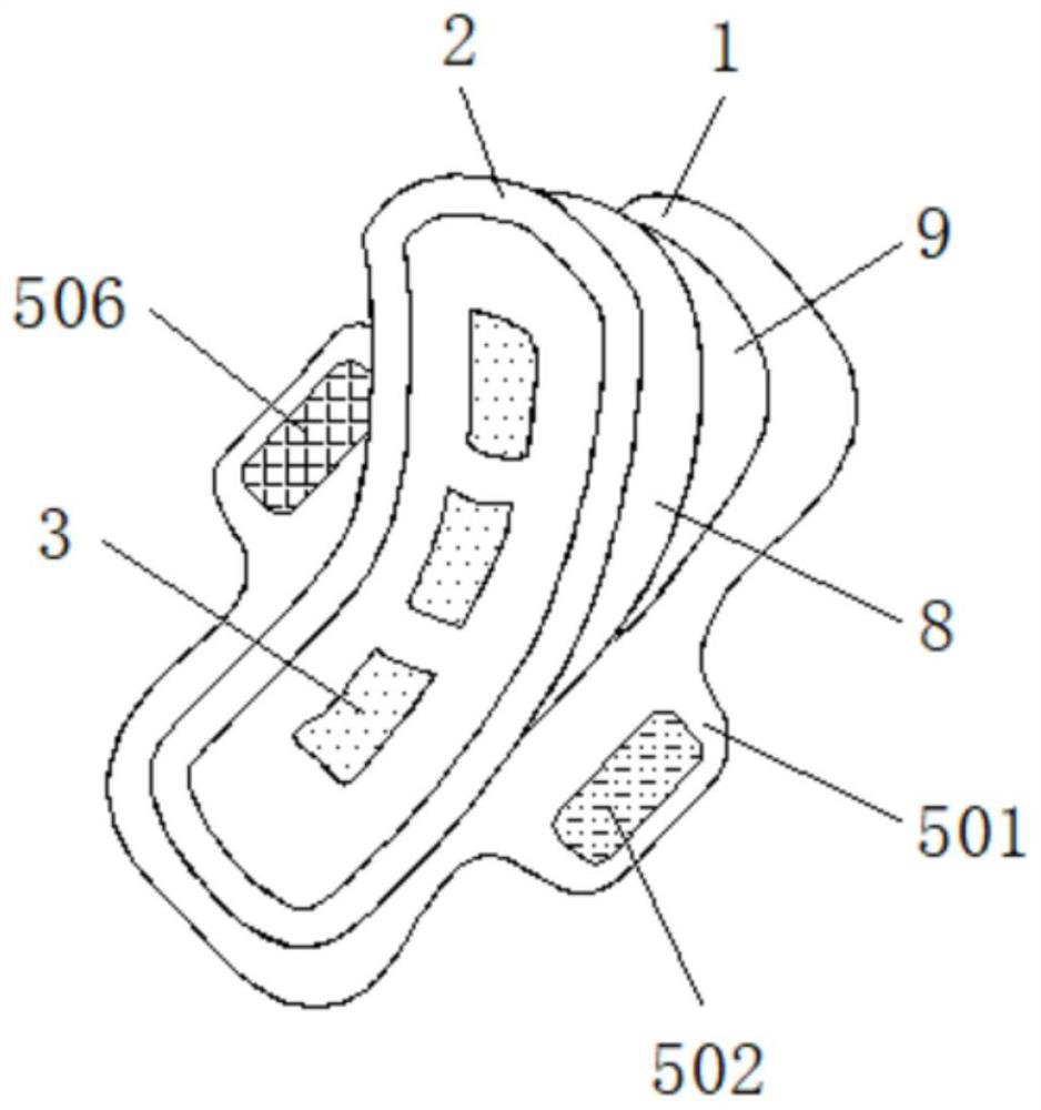 Combined sanitary towel with holding capacity adjusting structure