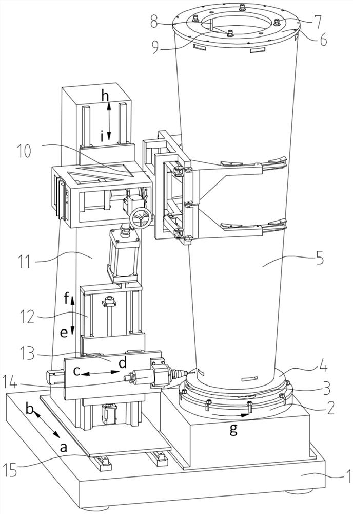 Window processing and measuring device for cone and method