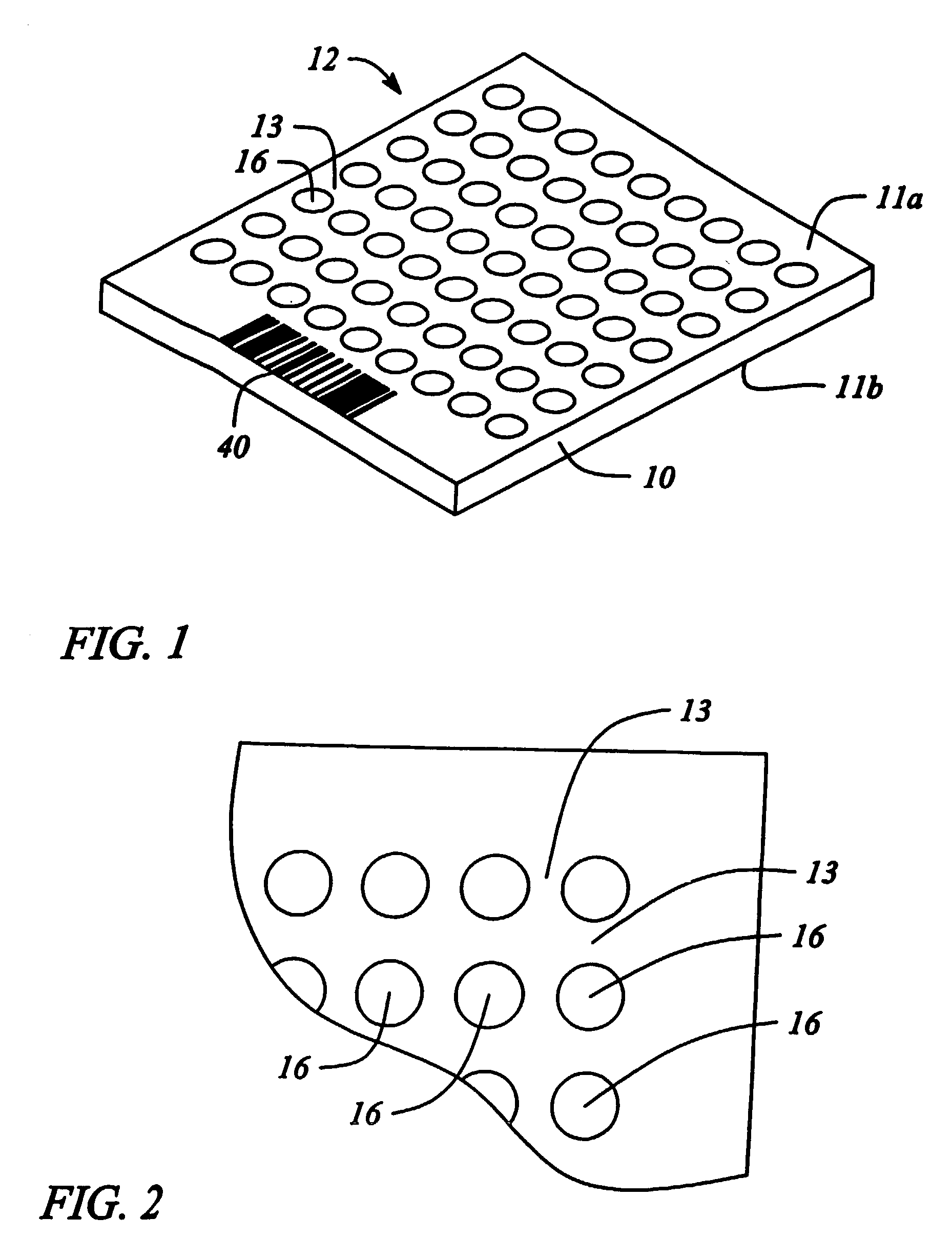 Micro arrays with structured and unstructured probes