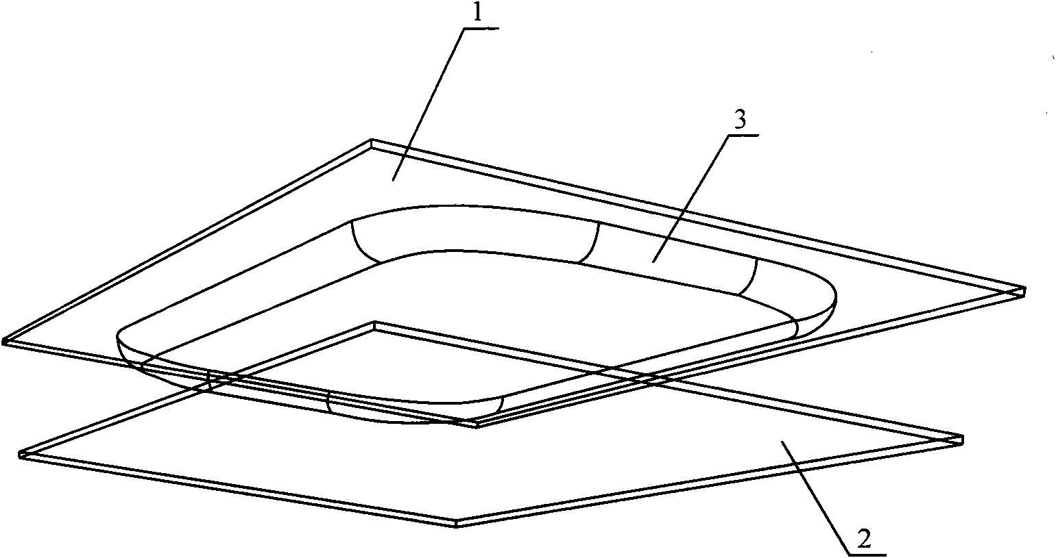 Gluing method by using UV adhesive