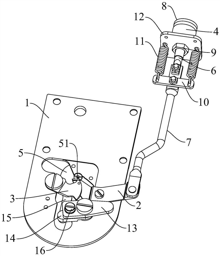 A sewing machine double-acting knife thread trimming device