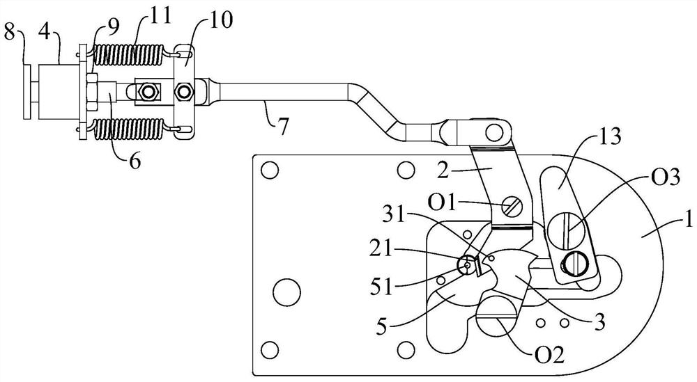 A sewing machine double-acting knife thread trimming device