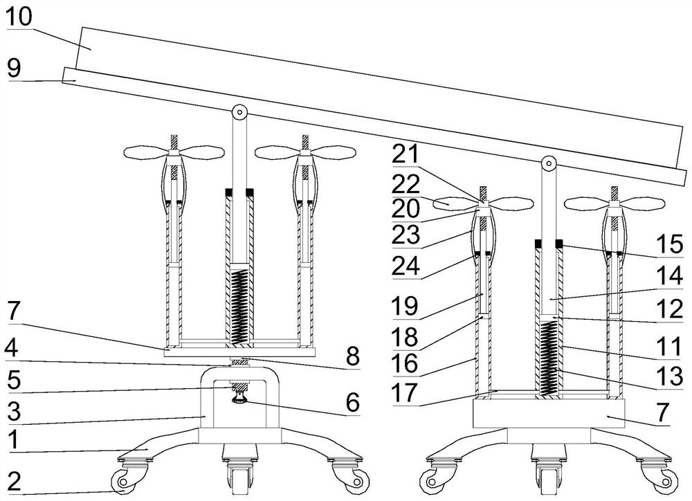 A gas transmission material receiving device for a die-cutting machine