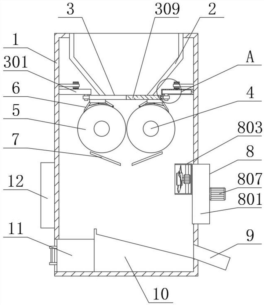 Rice hulling device