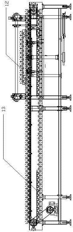 A device for automatic upper and lower tubes for matching glass heat collecting tube tailing machine equipment