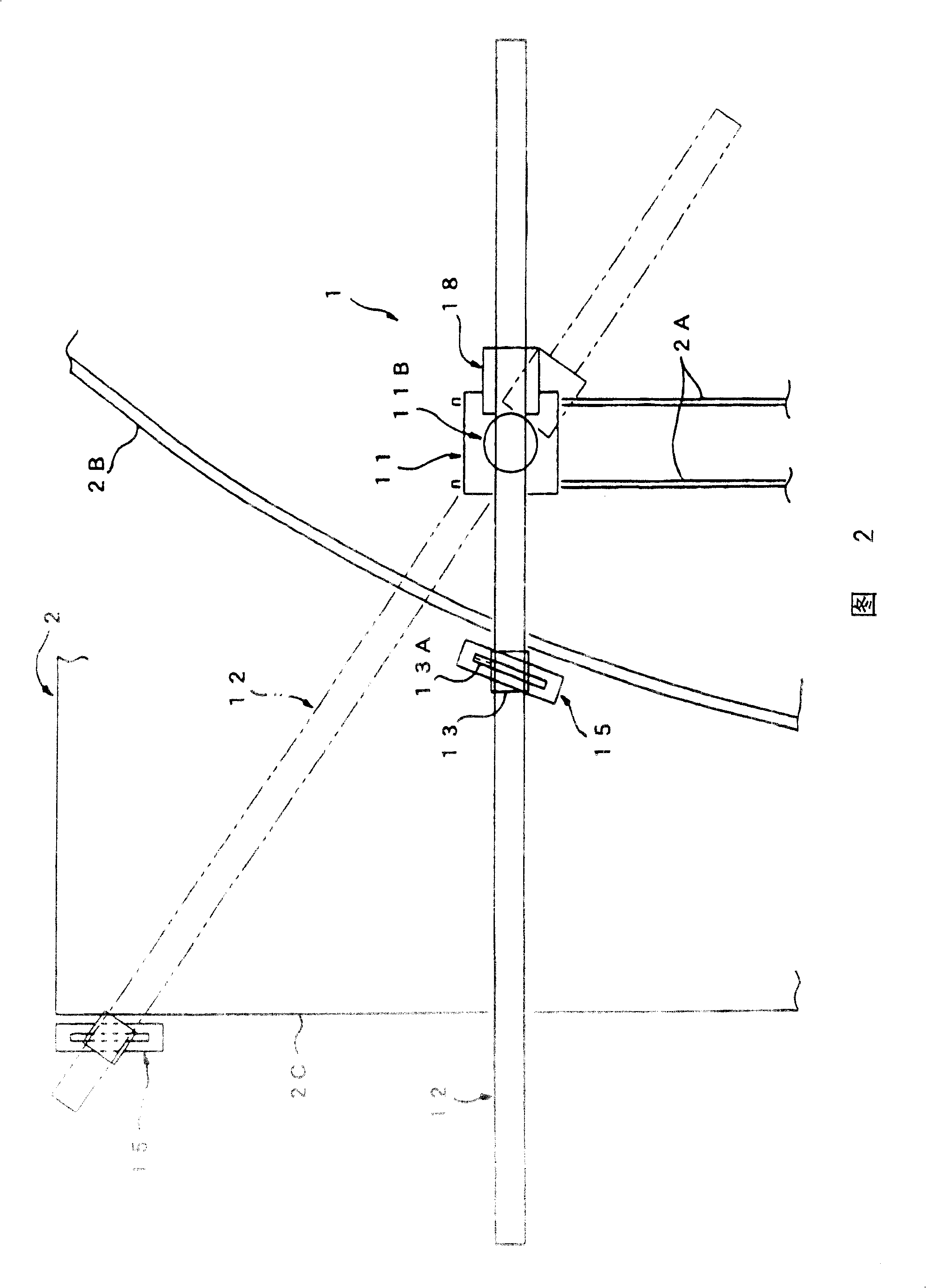 Suspending trolley moving structure in the nacelle device