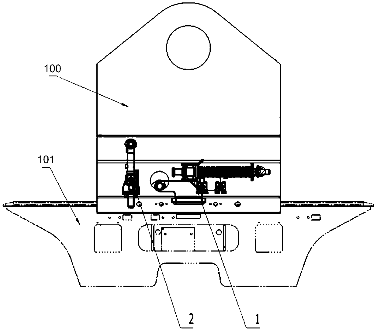 A fully automatic anchoring mechanism suitable for upper rack pulley boxes