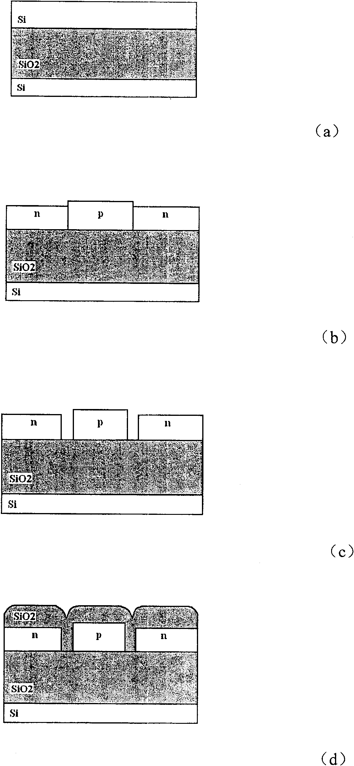 Method for manufacturing longitudinal double-grid metal-oxide-semiconductor element