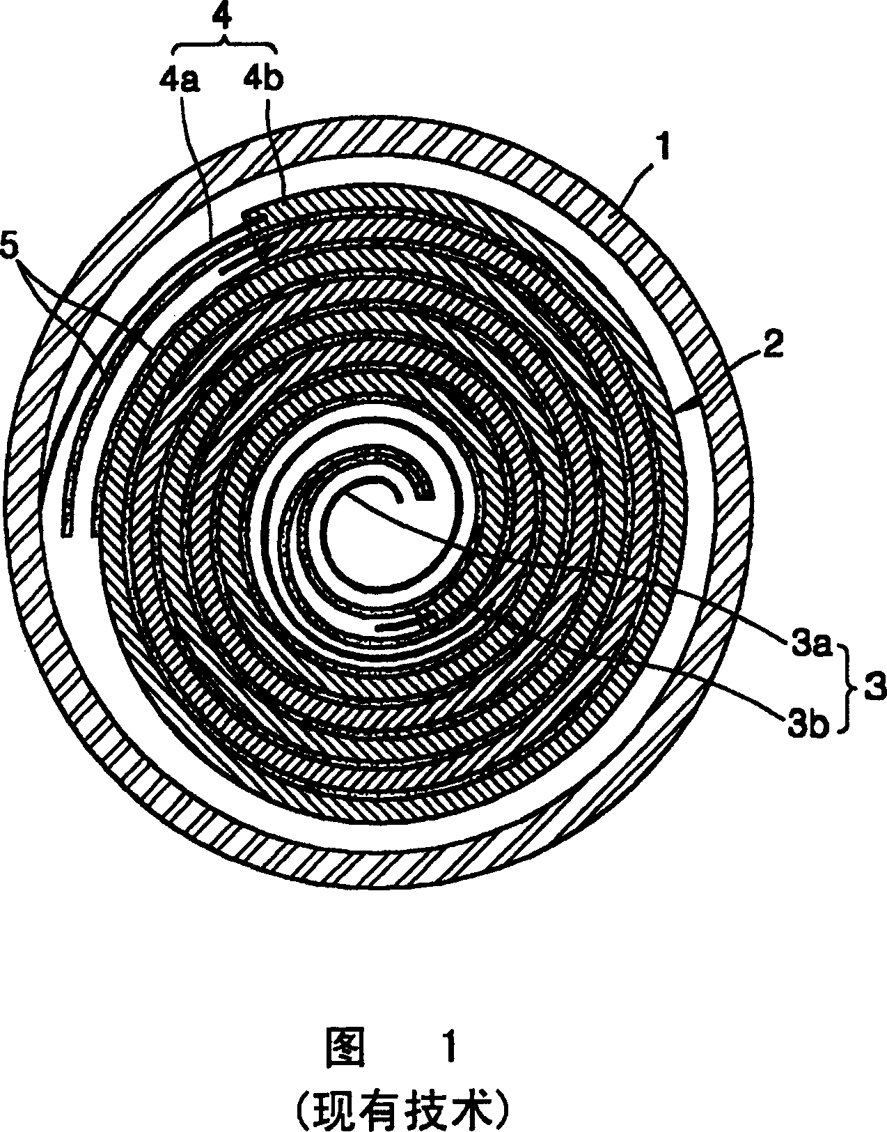 Secondary battery with improved film-like electrode structure