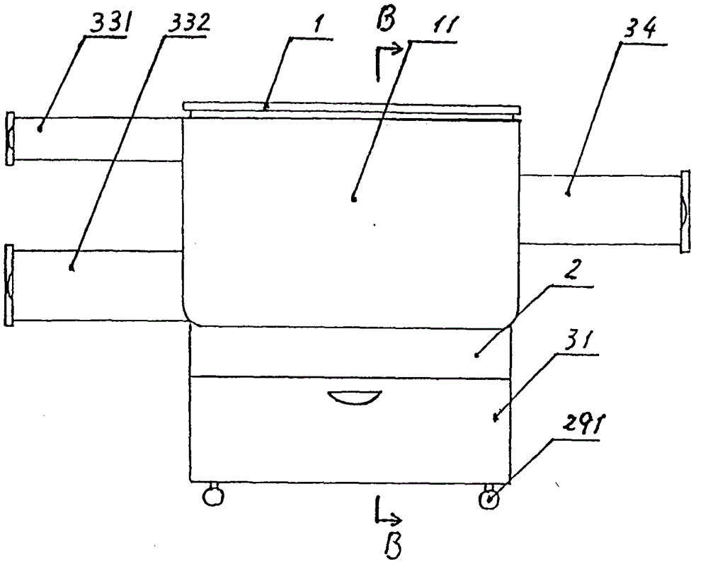 Desk frame structure with multi-directional drawers in multiple tiers