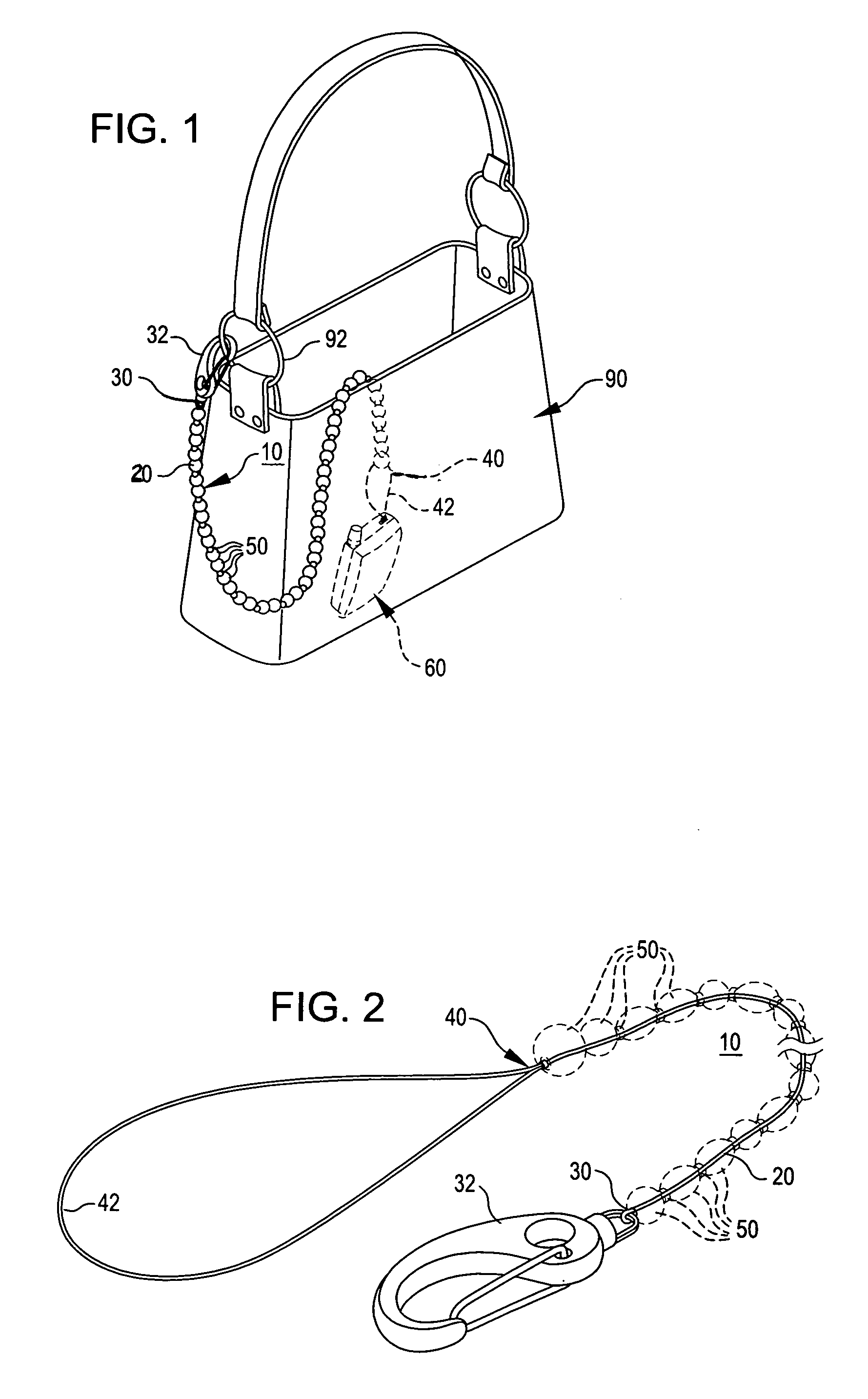 Ornamental leash for portable objects and devices