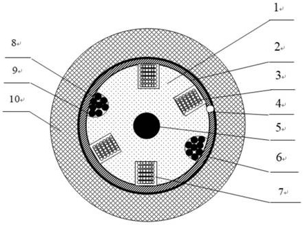 A skeleton type hybrid optical cable