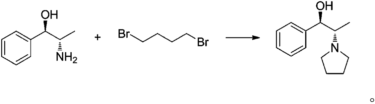 Method for preparing chiral (1R,2S)-1-phenyl-2-(1-pyrrolidyl)propane-1-alcohol