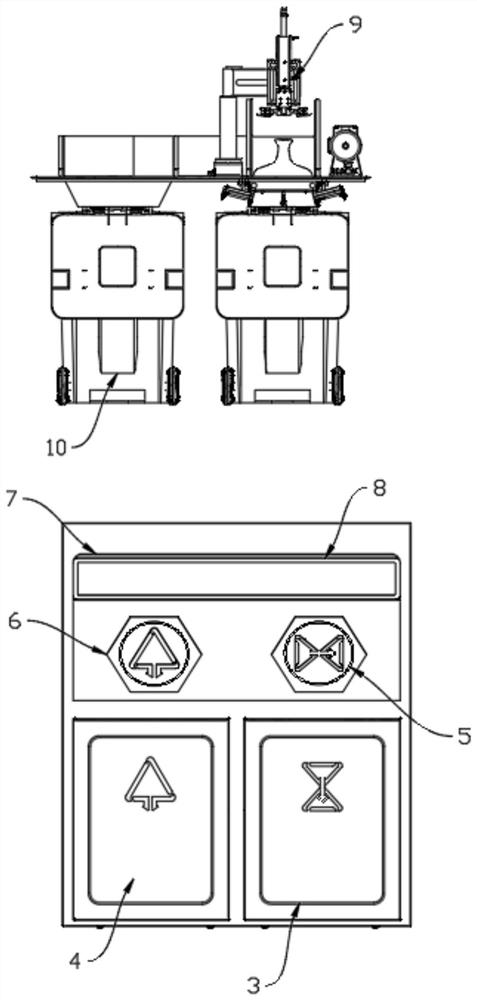 Intelligent automatic bag breaking and garbage classifying garbage can