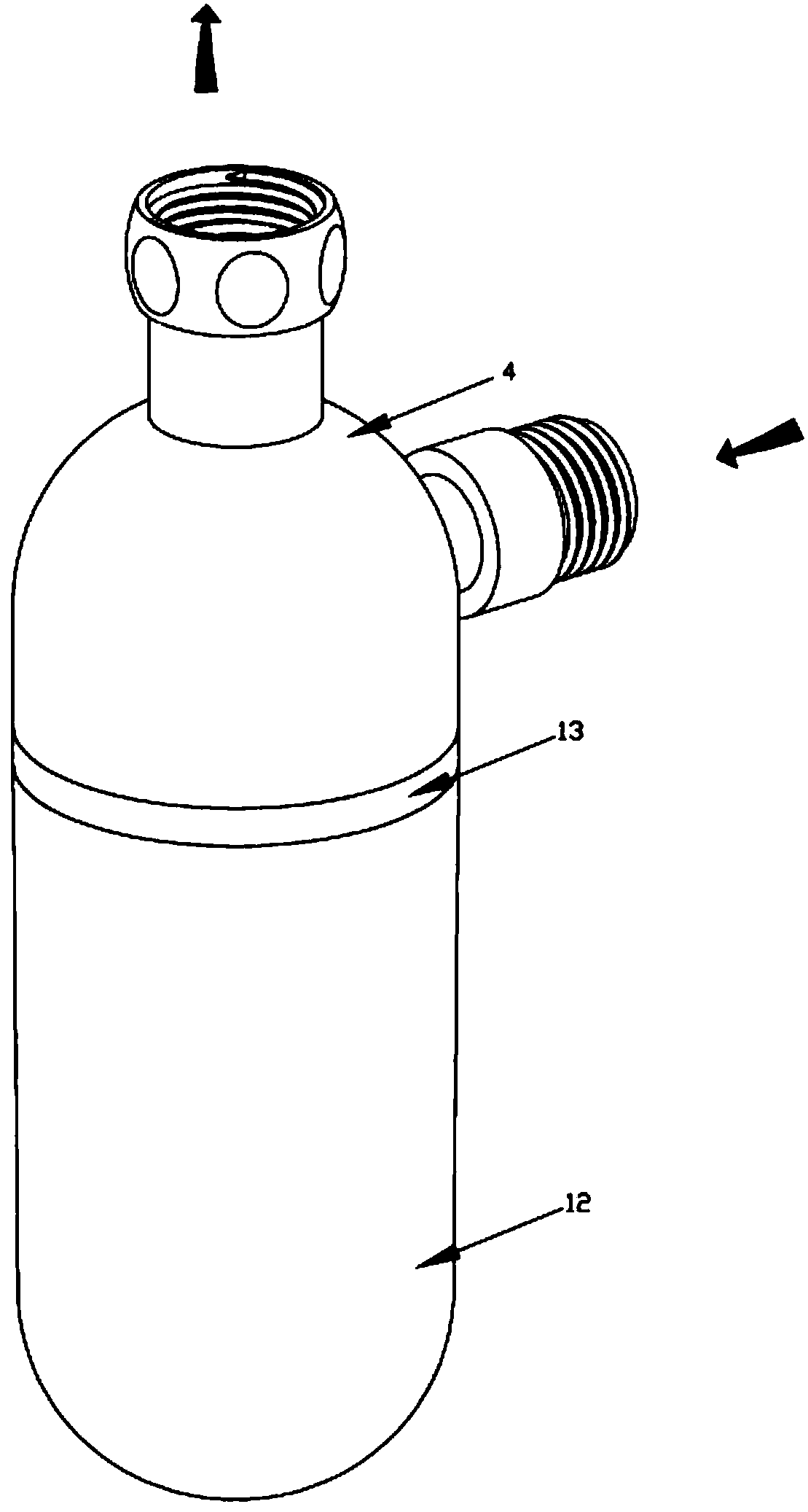 Tail end filter with rapidly dismounted and replaced scale inhibition filter element component