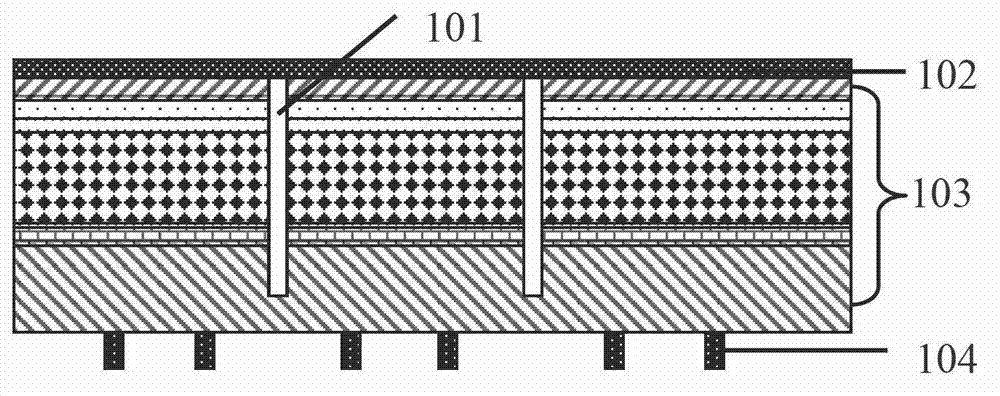 AlGaInP-LED (Light Emitting Diode) integrated micro-display device with single-face electrode structure